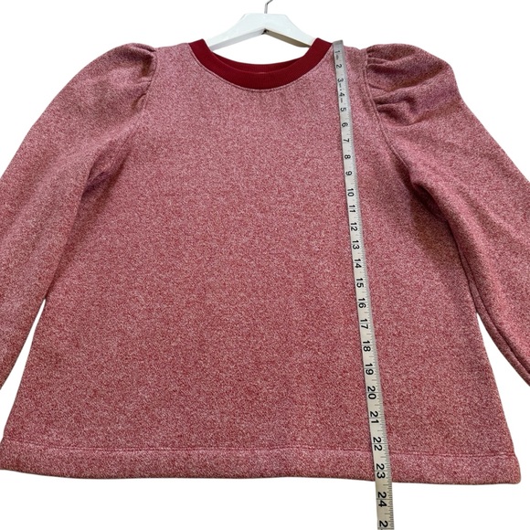 LOFT Red and White Patterned Sweater - Picture 10 of 16